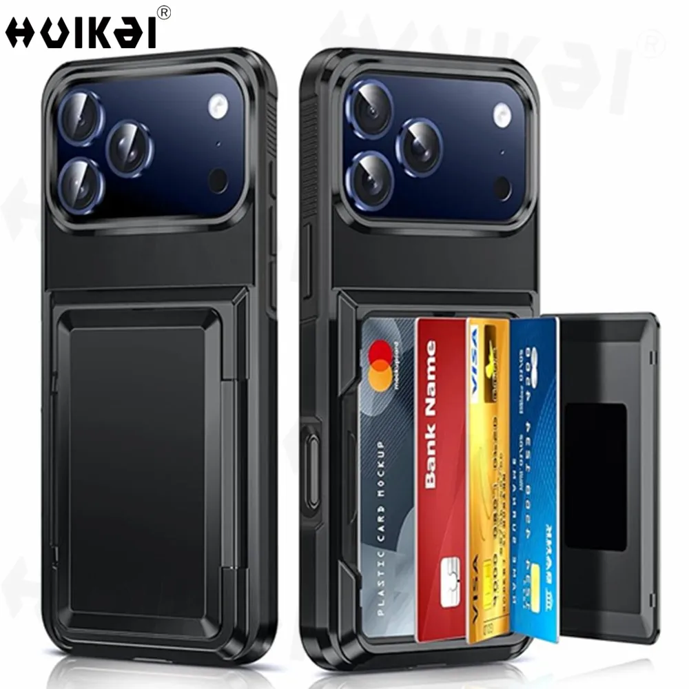 Premium Wallet Case with Credit Card Holder and Heavy Duty Shockproof Protection