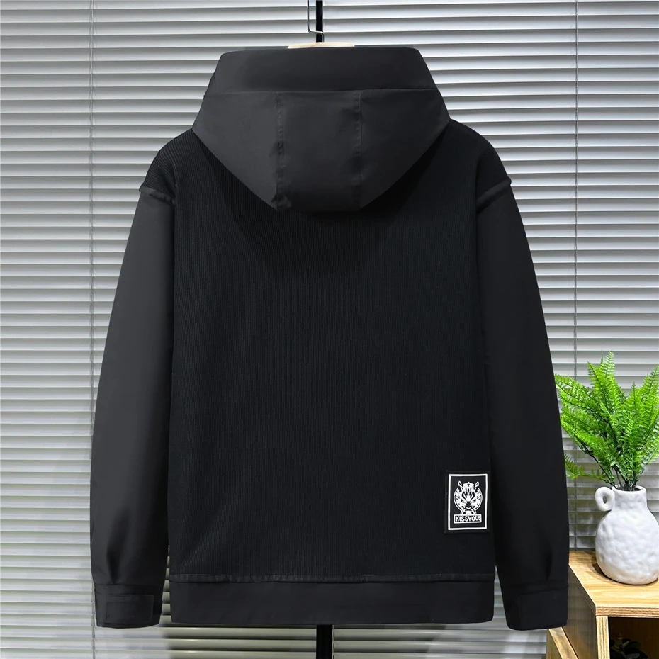 Plus Size 11XL Cargo Jacket Men Hooded Coat Fashion Casual Multiple Pockets Jackets Big Size 11XL Coats Male 2