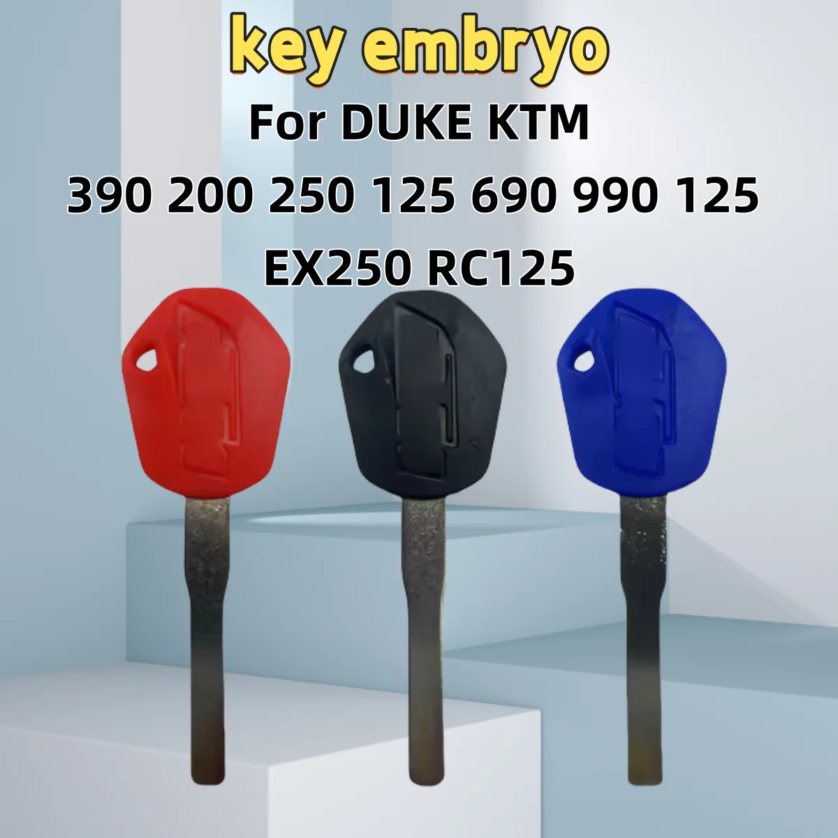 Blank Key Motorcycle Replace Uncut Keys Anti-theft For DUKE KTM390 200 250 125 690 990 125 EX250 RC125