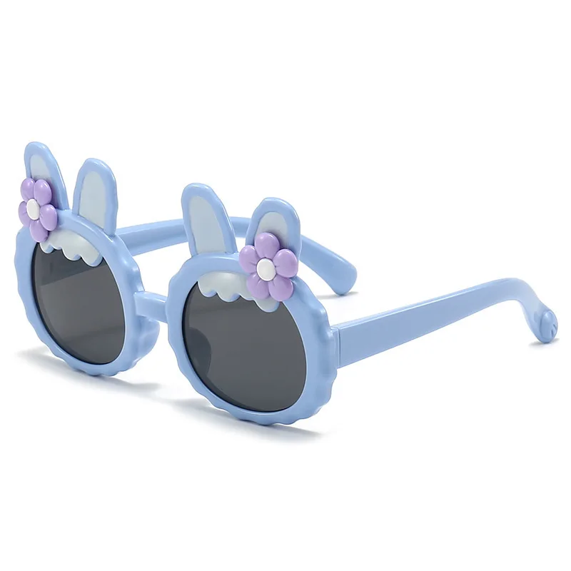 Children Fashion Bow Rabbit Sunglasses Baby Girls Cute Floret Outdoor Sun Protection Sun Glasses Kid Eyewear Photo Prop