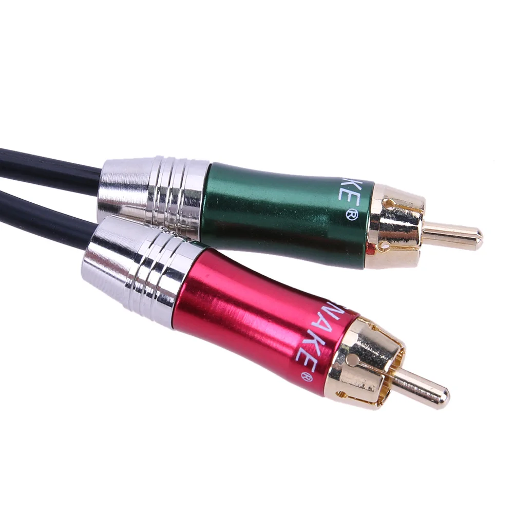3핀 XLR 암-2 RCA 수 케이블 오디오 어댑터 케이블 금속 커넥터