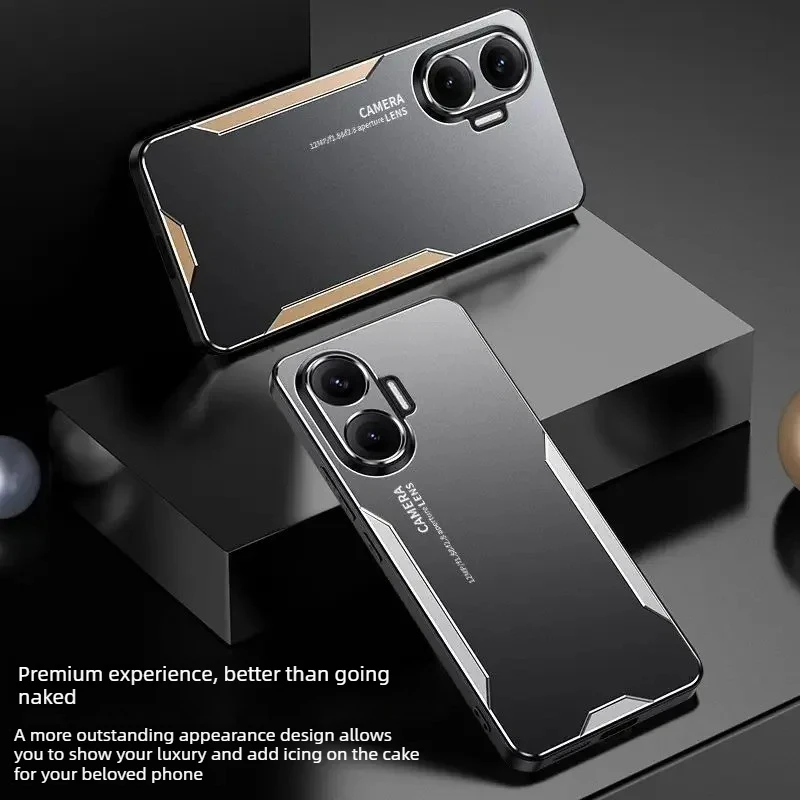 Rugged Aluminum Alloy Armor Case with Ice-like Feel and Shockproof Protection