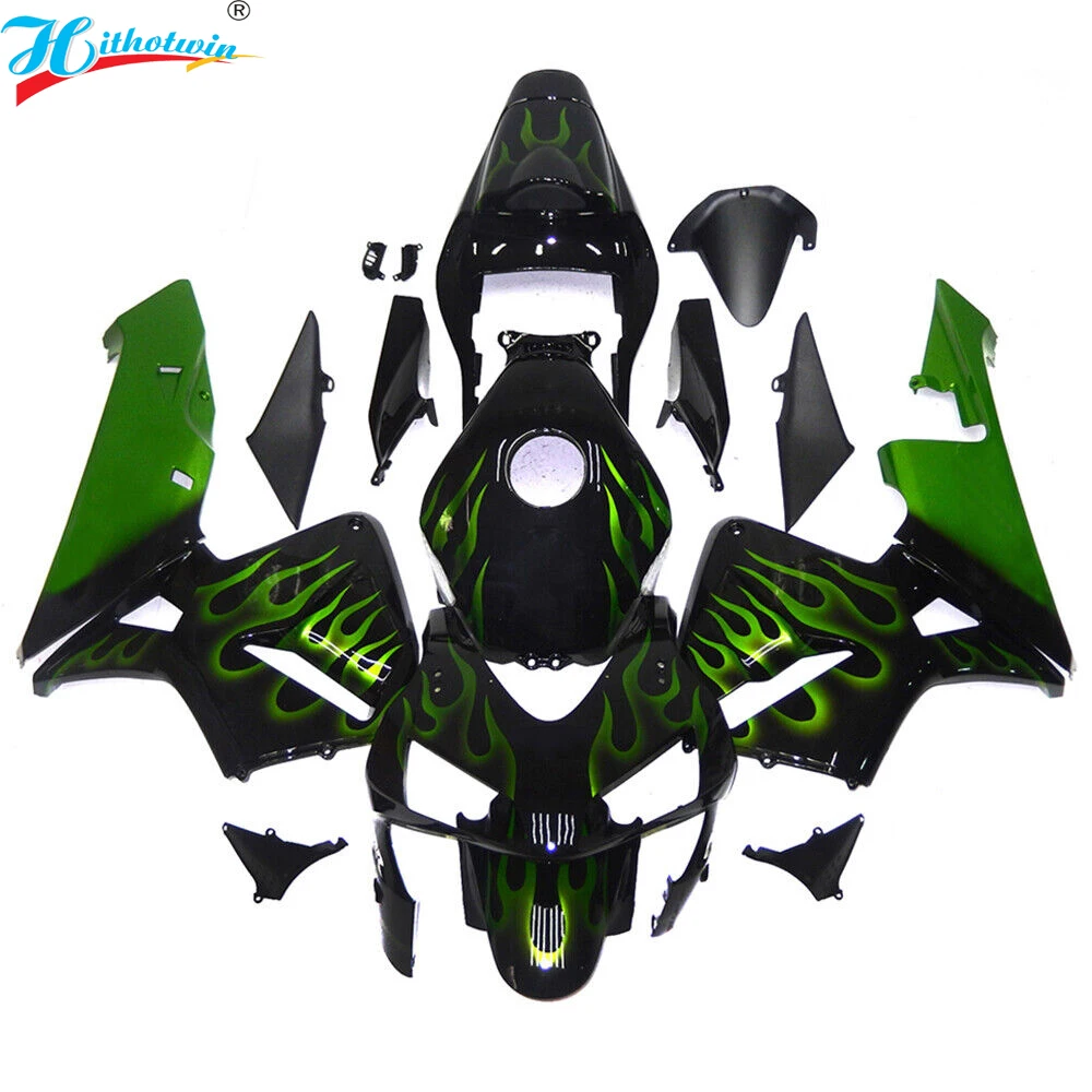 

Фотообои для CBR600RR 2003 2004 Черный F5 03 с зеленым пламенем ABS Набор для кузова мотоцикла литьевая пресс-форма