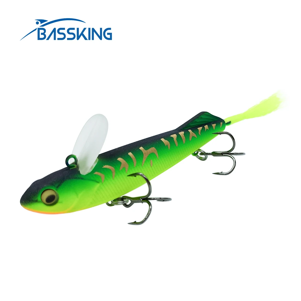 BASSKING Floating Pencil Bait 68mm 5g Hard Fishing Lure Feather Tail  Plastic Artificial Bait Pesca Swimbait Bass Wobbler