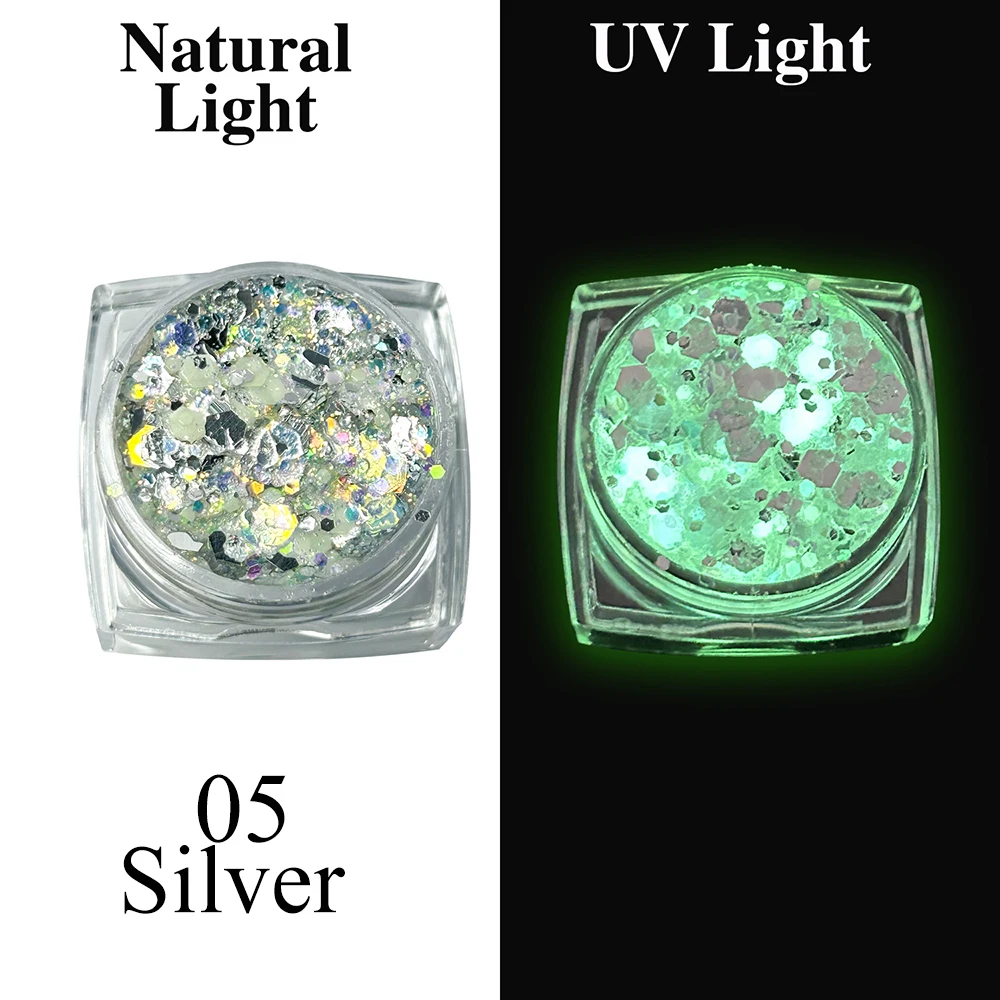 Luminous Glitter Gel - UV Glow Waterproof Makeup