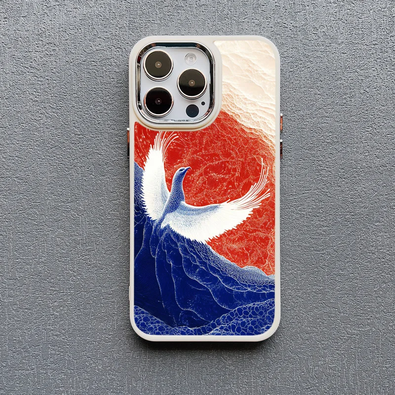 Eagle Soaring Cartoon Pattern Silicone Phone Case - Stylish Back Cover