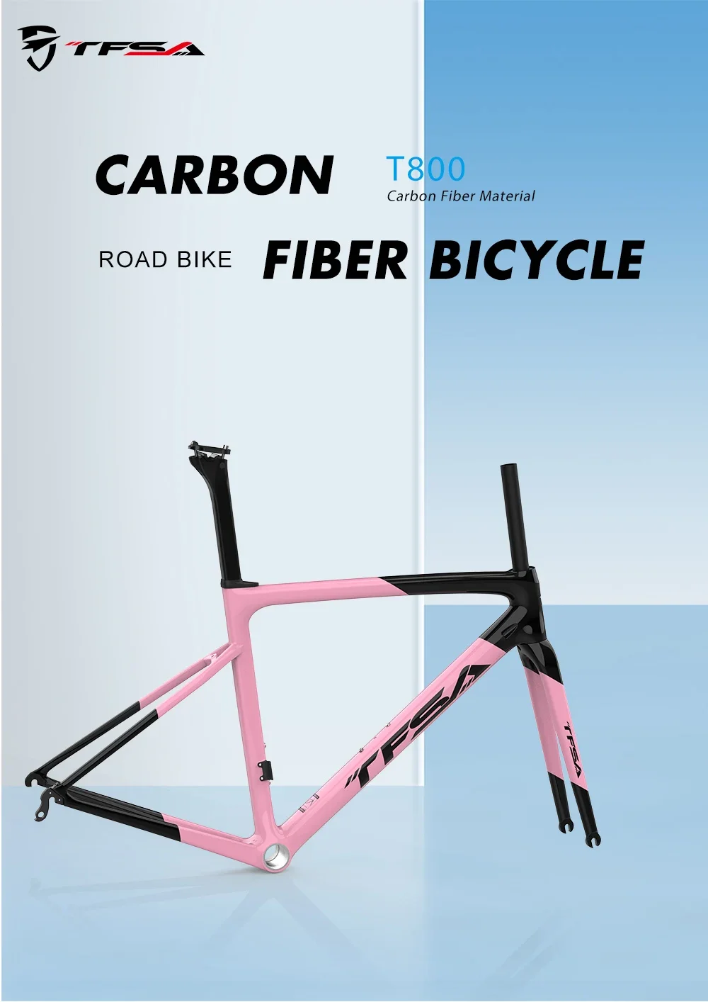 Tfsa-カーボン自転車フレームセット,カラー,高品質,700c,2024