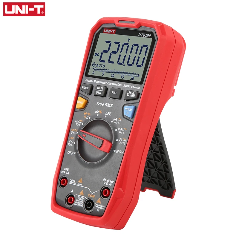 Digital Multimeter Tester UNI-T Professional Multimeter Digital UT61E+ UT61D+ UT61B+ DC AC 1000V 60mF/220 mF Capacitance Test True RMS Auto Range Meter