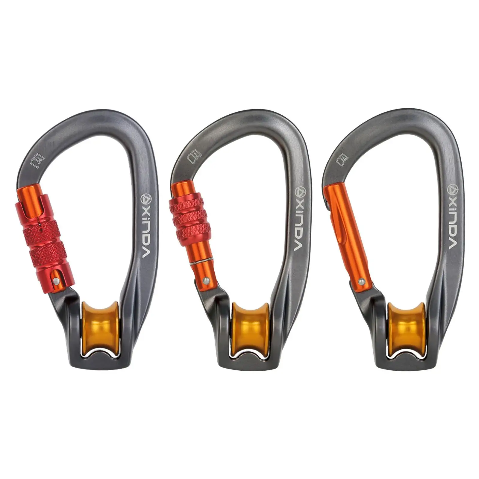 Locking Carabiner Mountaineering Equipment D-Ring Climbing Accessories Pulley Hook Bearing Karabiner Buckle Camping Lock