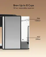 SIFENE Single Serve Coffee Maker, 3-in-1 Quick Brew for Coffee Pods, Ground Coffee, & Loose Tea, 1150W, Compact, Black 2