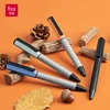 FIZZ Metal Gel Pen Rotating 0.5MM Black Ink Refills Singing Caneta High Value Creative ballpoint Stylo Writing Stationery Supply 2