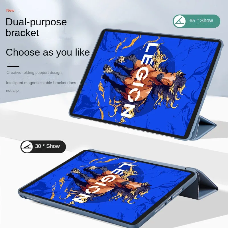 Premium Magnetic Trifold Stand Silicone Protective Case, 8.8-inch