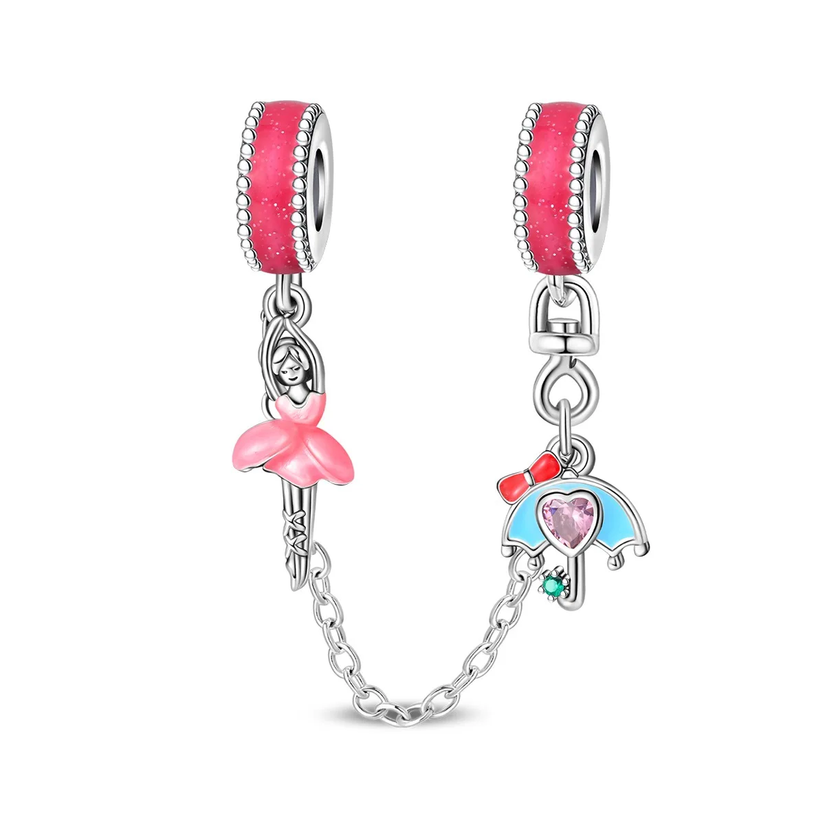  리본 모양 고양이 눈 별 달 안전 체인 참 오리지널 팔찌 펜던트 댄글 DIY 여성용 주얼리
