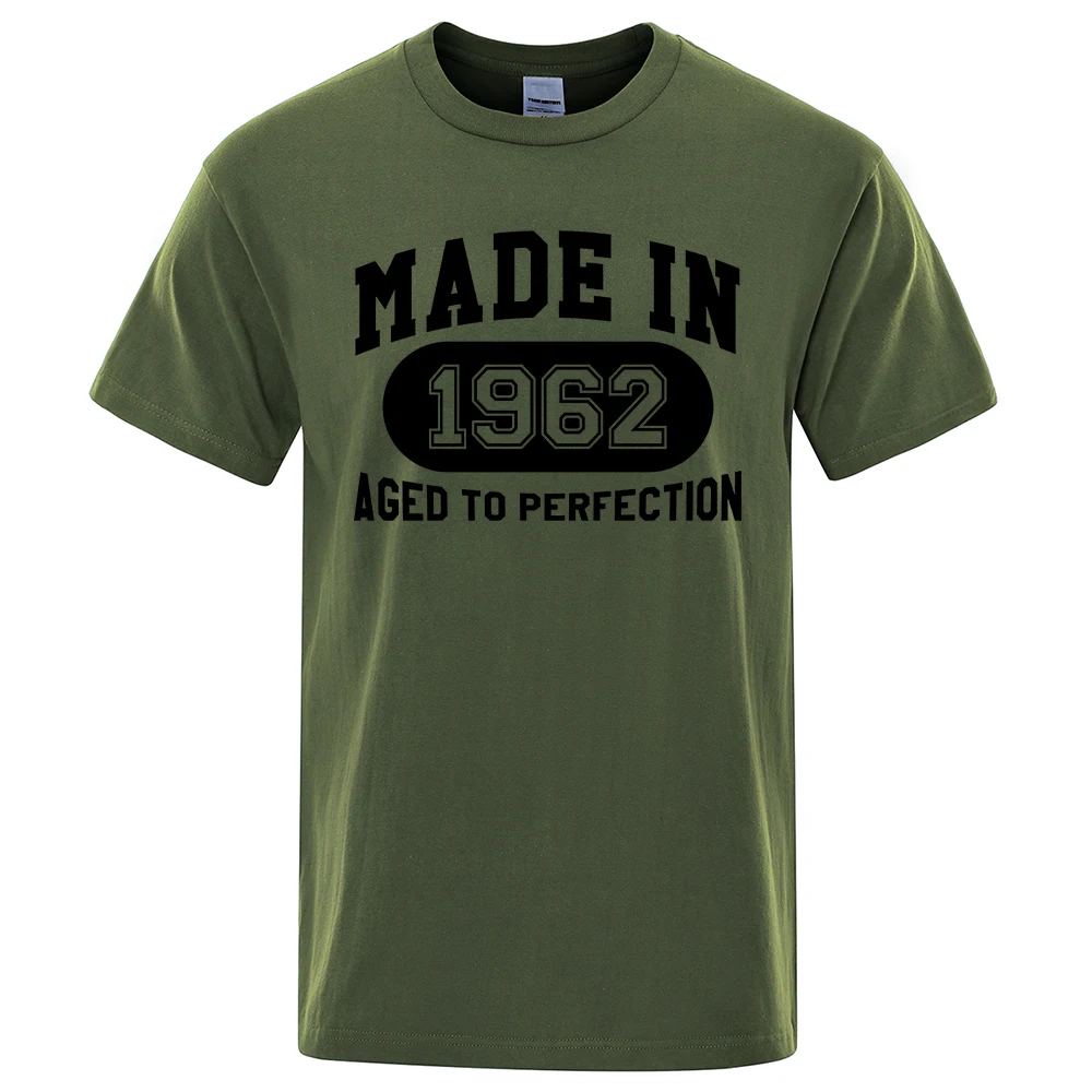 Made In 1962 Aged To Perfection Men Women Tee Clothes Hip Hop Breathable Cotton T Shirt Short Sleeve Tops Streetwear T-Shirt