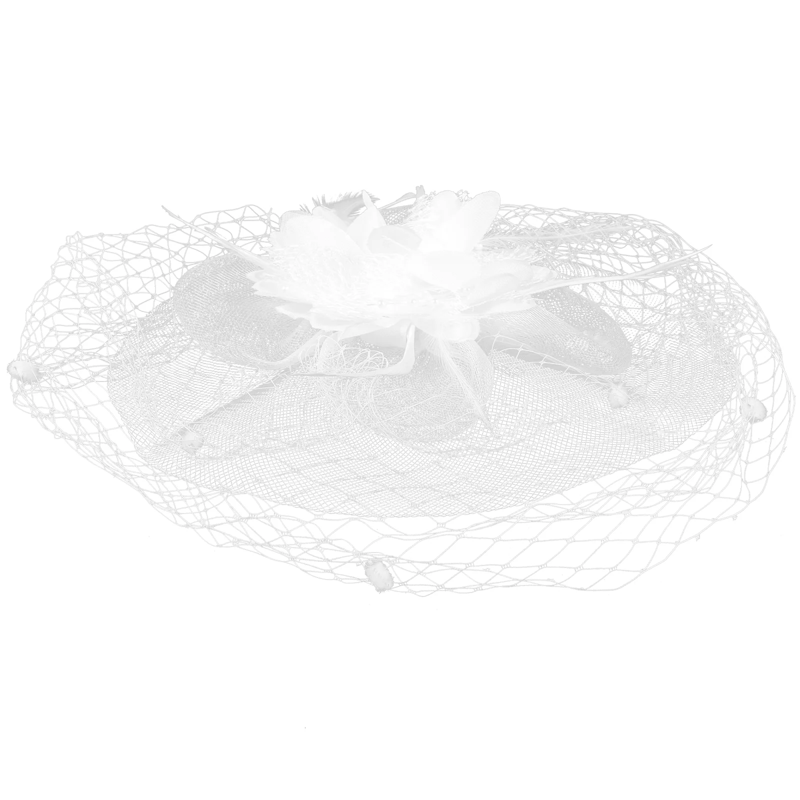 Hair Ornaments Fascinators for Women The Flowers Headpiece Hat Veil Wedding Hats Bridal Headwear women head covering bridal wedding veil lace mantilla cross embroidery church catholic veil