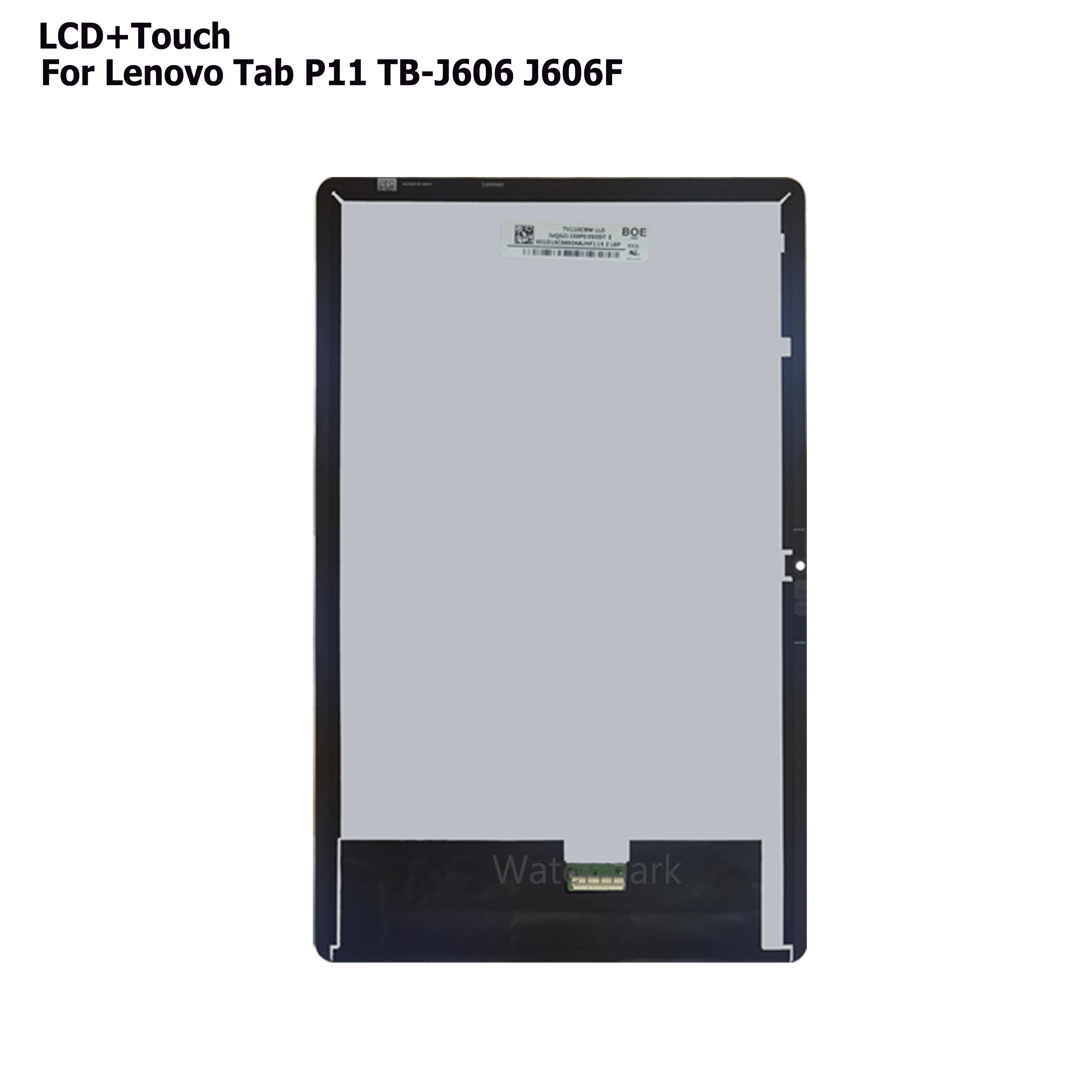 레노버 탭 P11/P11 플러스 TB-J606 TB-J606F J607 J616 TB-J616F 터치 스크린 디지타이저 어셈블리 용 태블릿 디스플레이 교체 LCD