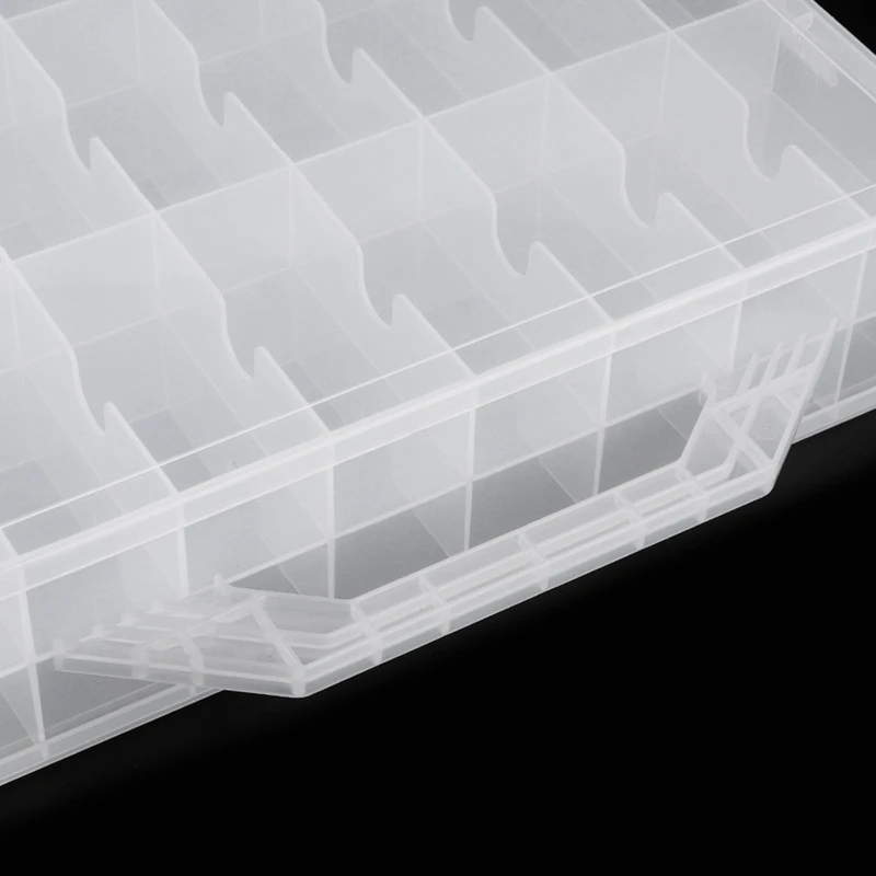 48 Cells 2 Layer Nail Polish Organizer Portable Clear Nail Supplies Needlework Storage Box Adjustable Storage Case 4