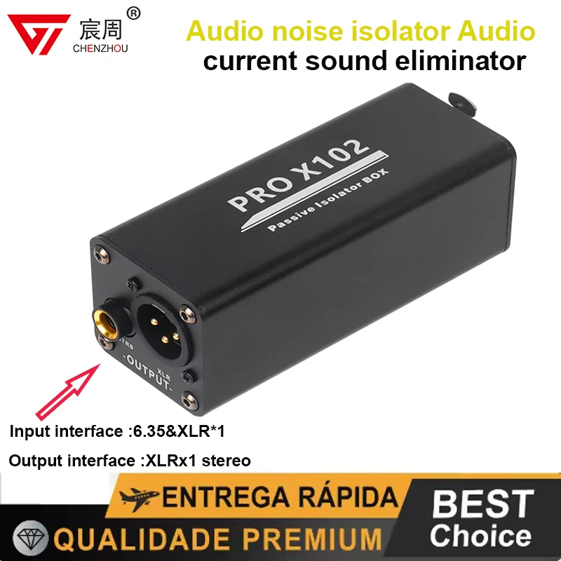 Audio isolator noise reduction DI ground box 6.35 to cannon Stereo agricultural electric guitar sound card show noise eliminatio