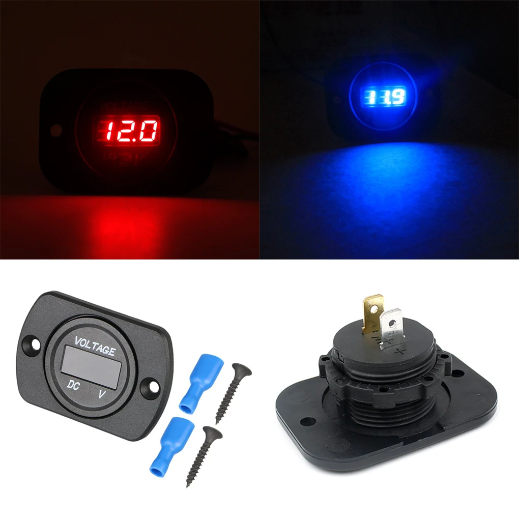 Voltmetro Digitale DC 0-100V Impermeabile - Per Auto, Moto, Barca, Camper (Display LED Rosso) - Foto 11