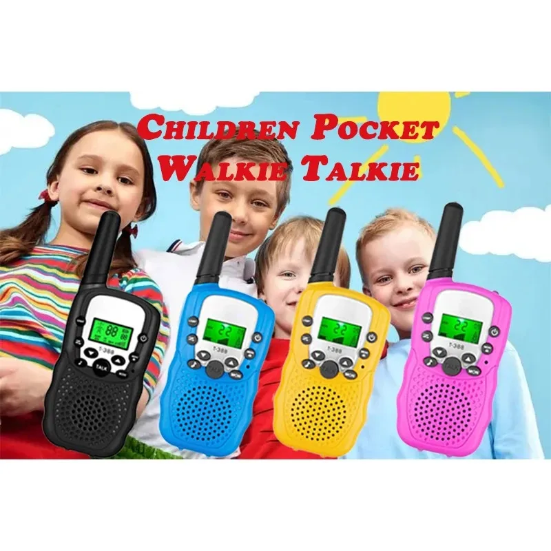 2Pcs/Set Mini Walkie Talkie Children Toy 3 Mile Range Two Way Receiver 2