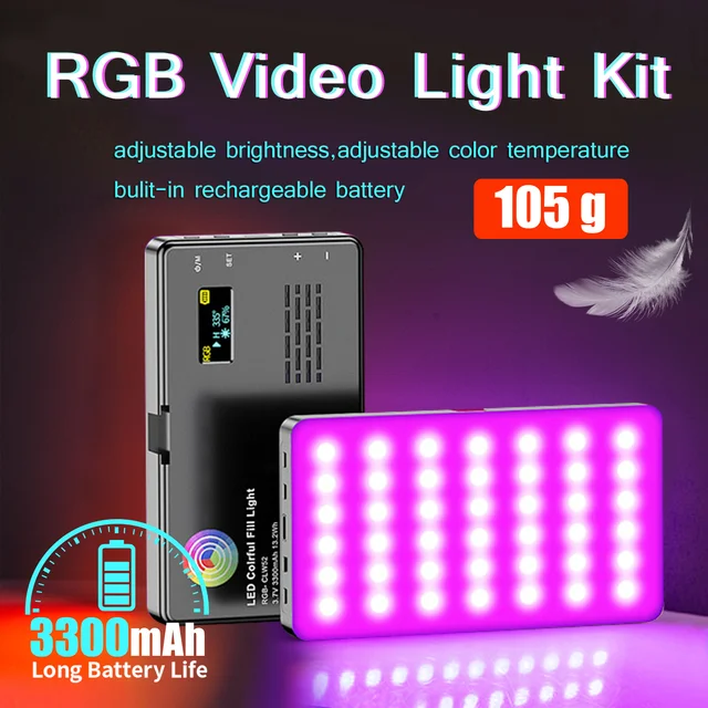NUNUPHO의 RGB LED 카메라 조명으로 즐거운 조명 세계 만나보세요