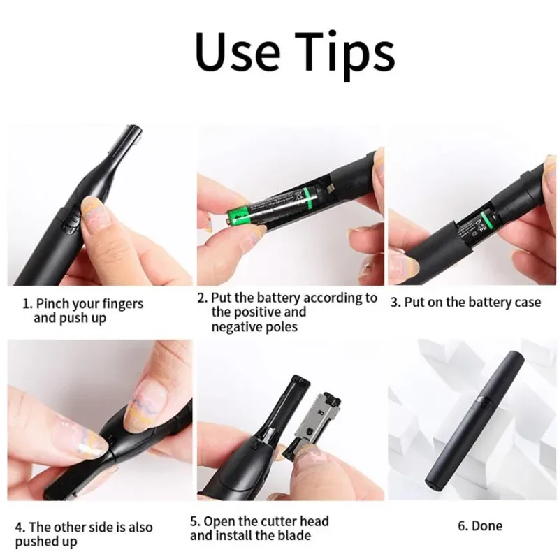 Multi-function Portable Electric Eyebrow Trimmer Washable Eyebrow Razor Ladies Do Not Hurt The Skin Baby Men's Shaving Razor 4#