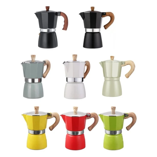 European Classic Aluminum Coffee Pot Espresso Coffee Maker Percolator Stove Top Pot 6 Cup 300ml