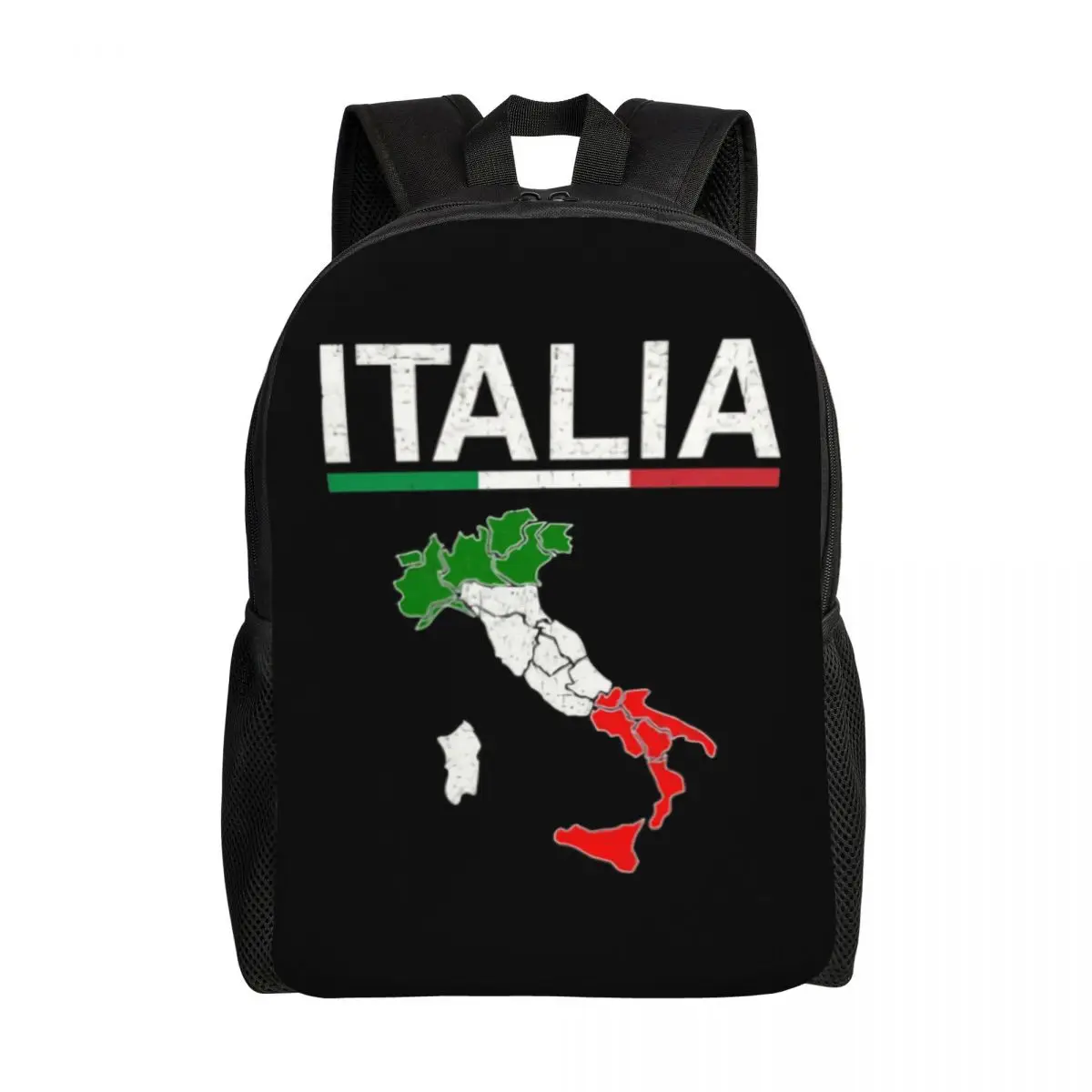 

Italy Flag Italian Map Laptop Backpack Women Men Fashion Bookbag for School College Student Patriotic Pride Bags