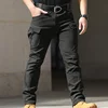 Men Fashion Cargo Pants Solid Color Multi-Pockets Waterproof Trousers Fall Casual Jogger Pants Sweatpants 1