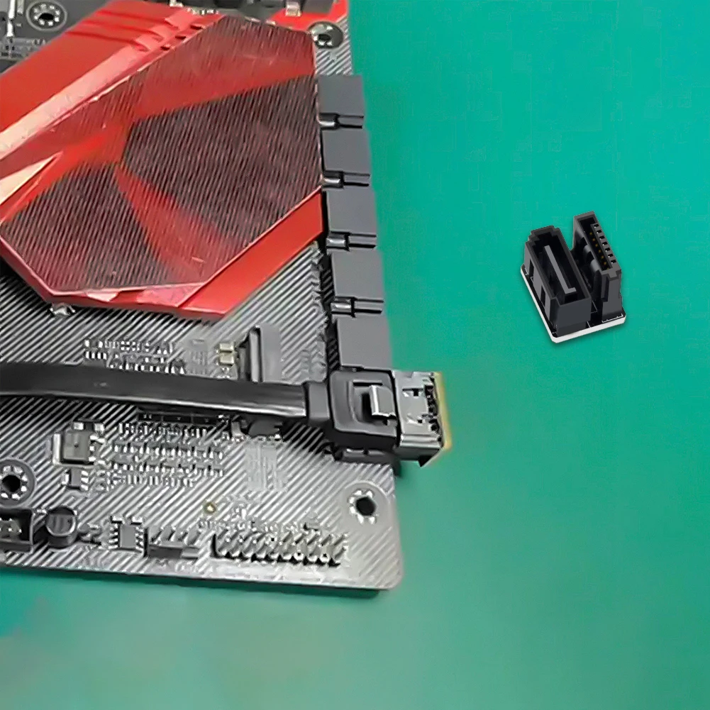 Motherboard SATA 7PIN Connector Plug and Play Elbow Head SATA 7Pin Angled Adapter 180 Degree Turn Connector Computer Accessories