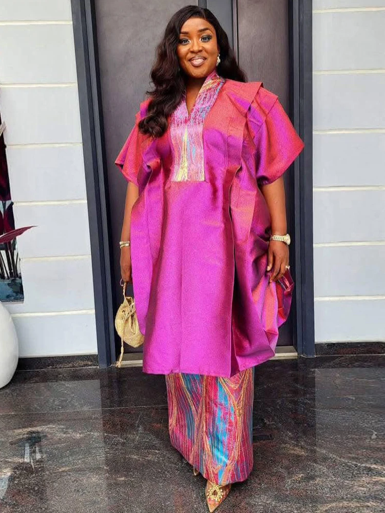 Traditional African Dresses For Women Luxury Wedding Party Birthday Robes Plus Size Dress & Skirt 2 PCS Set 2026 Africa Clothing 1