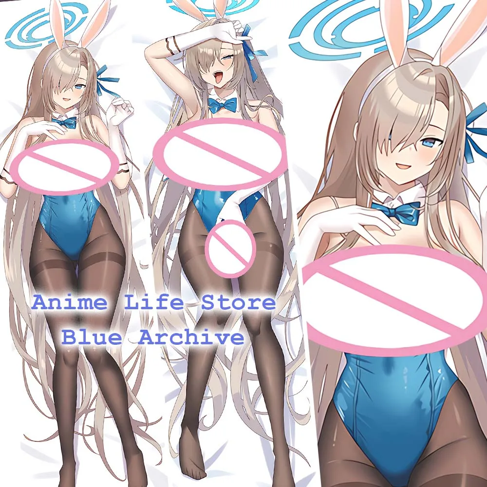 

Cute Yuuki Asuna Dakimakura Hugging Pillow Case Anime Blue Archive Body Pillowcase Otaku Bedding Cartoon Game Pillow Cover