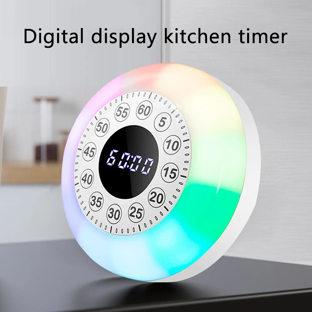 

LED Kitchen Timer Clock Digital Timer Cooking Shower Study Fitness Stopwatch Alarm Clock Electronic Cooking Countdown Time Timer