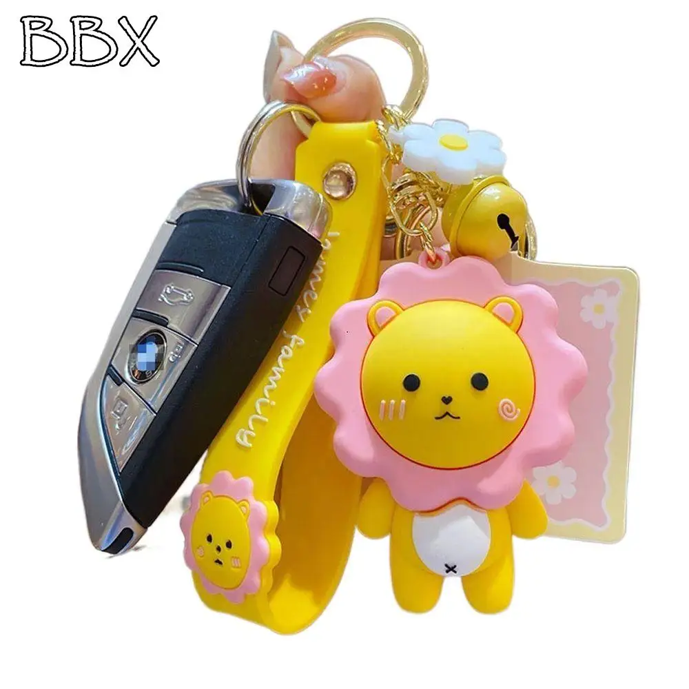 

Fashion Creative Cartoon Animals Tiger Lion Dinosaur Keychain Cute Panda Rabbit Car Bag Pendant Car Keyring