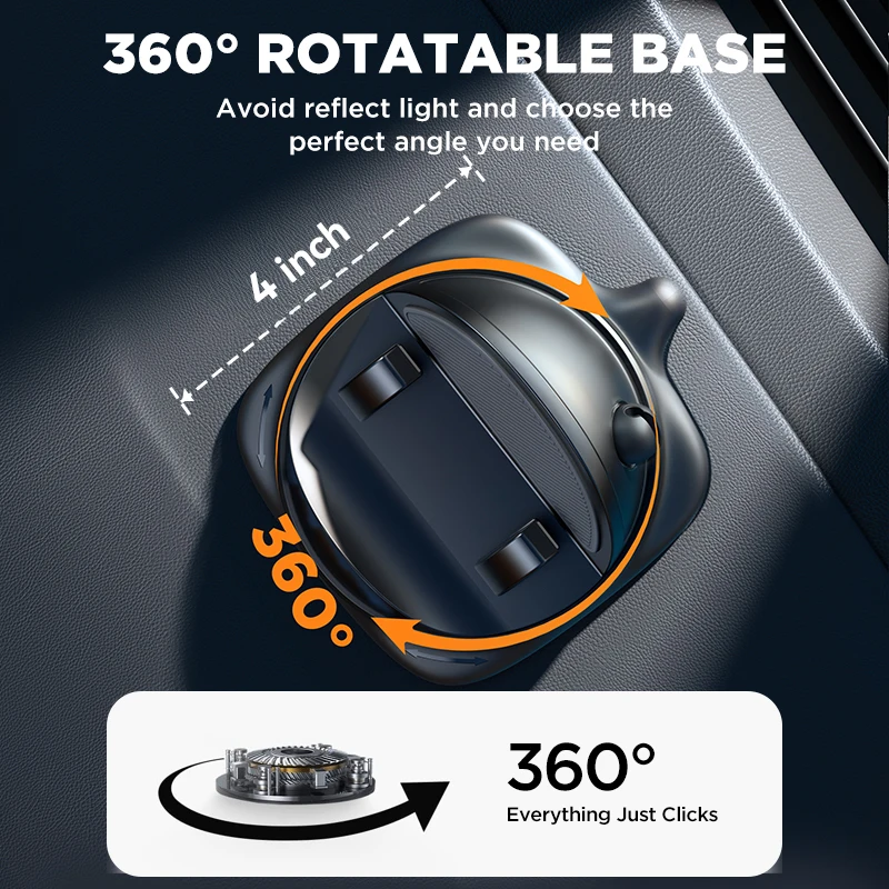 Joyroom Universal Dashboard Anti-Slip Phone Mount with Upgraded Reusable Silicone Pad