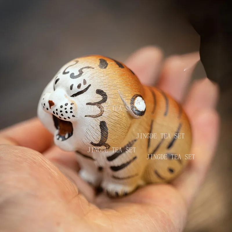 Purple Clay Tea Pet Tea Set Ornaments Creative Handicrafts Tiger Style Semi Handmade Production The Twelve Chinese Zodiac Signs