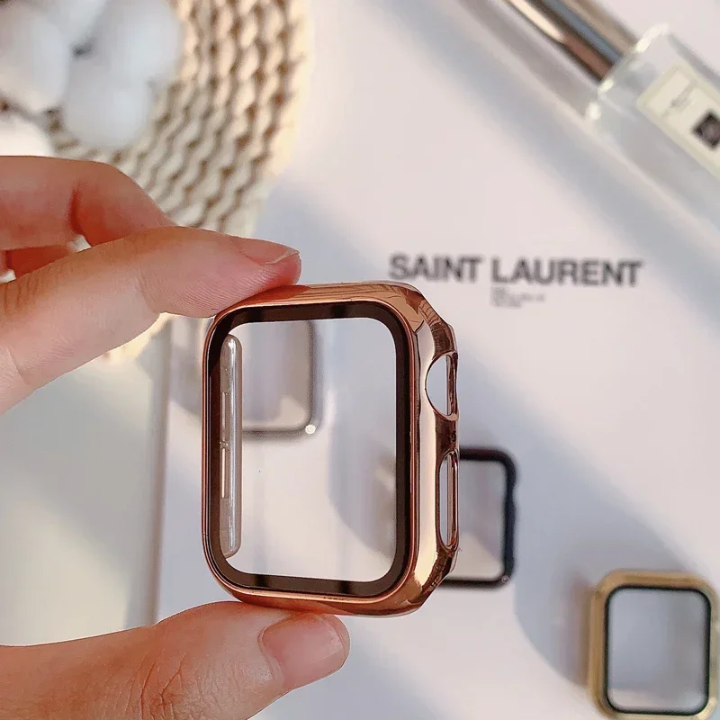 Premium Glass Bumper Screen Protector for Apple Watch - Full Coverage Case