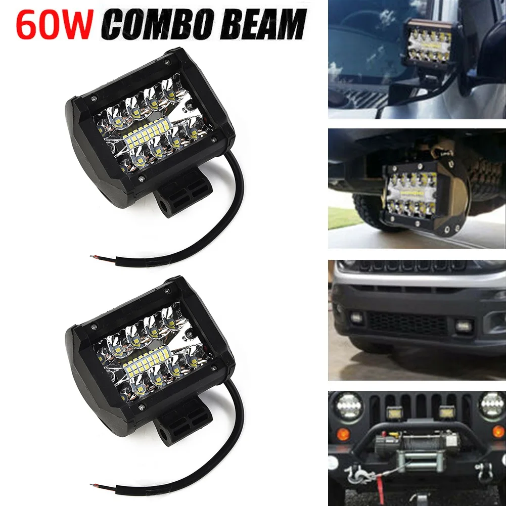 

Car LED Light Bar Offroad Spotlights Fog Lamp 12V 60W Fog LampTruck Farm Tractor Boat SUV ATV Light Bar Work Light