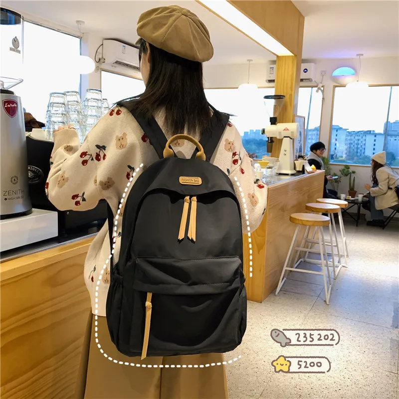 Tilorraine Korean style backpack female minimalist cute backpack for students travel bag nylon shoulder bags school backpack 2