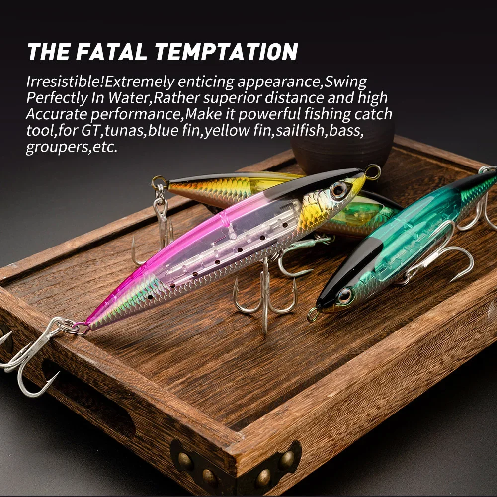 Floating Pencil Lure 70g 102g Topwater Pencil Isca Trolling Artificial Hard Bait Wobbler for Tuna Sailfish GT Sea Fishing Lures