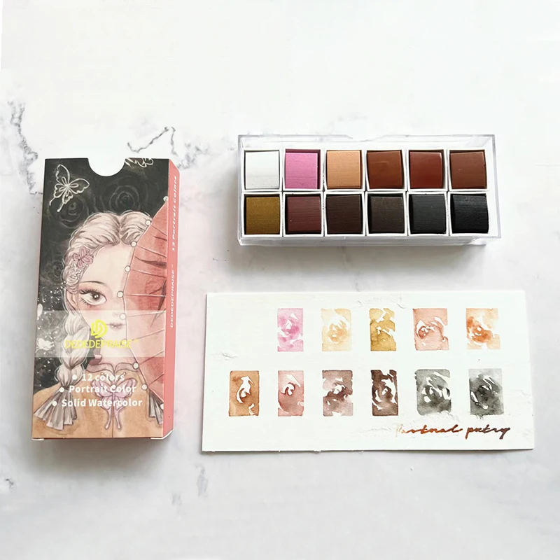Watercolor Painting Set Watercolor Paint Watercolor Pigment 6/12 Colors