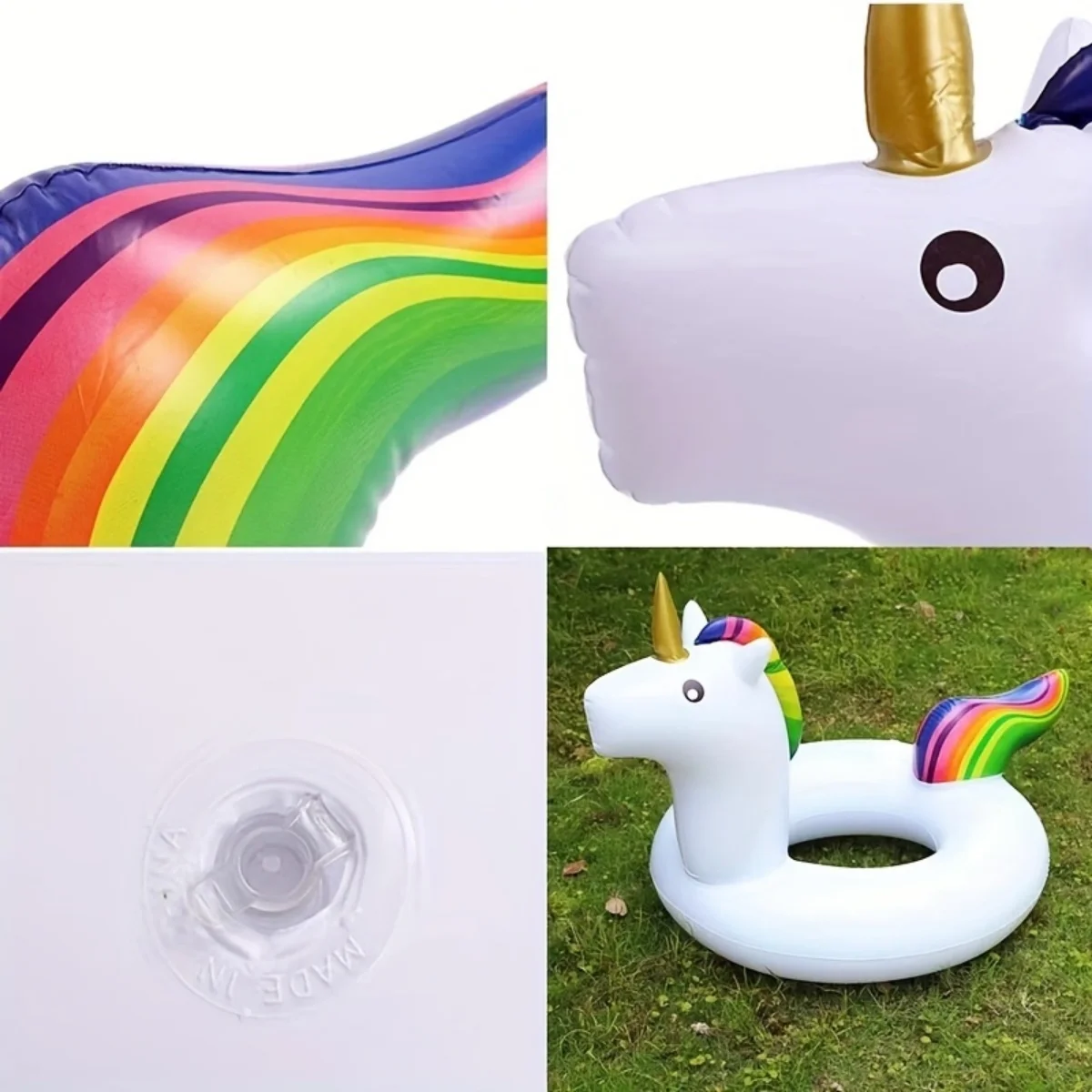 Adult unicorn locomotive swimming ring, cartoon animal locomotive inflatable water toy