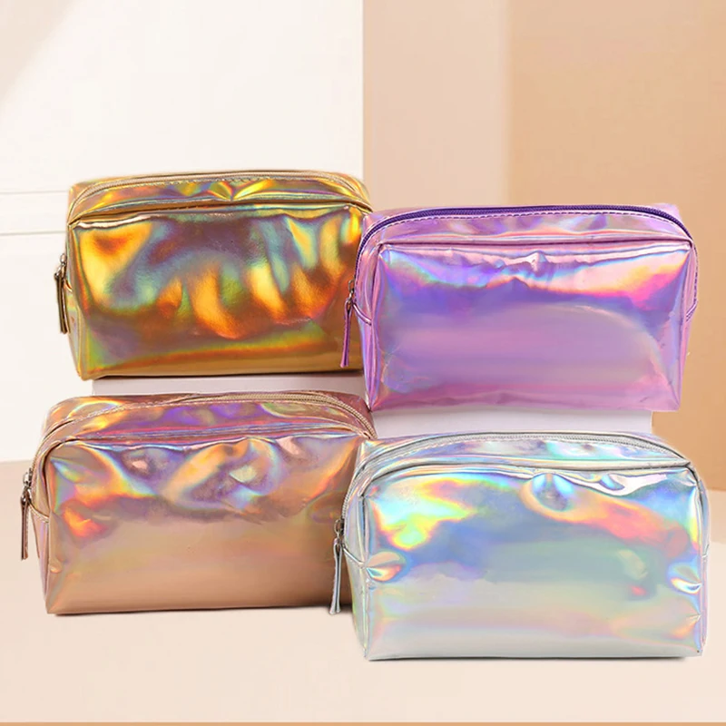 

Женская Лазерная косметичка, чехлы, ветрозащитная Портативная сумка для хранения косметики, Подарочная сумка для макияжа, дорожный водонепроницаемый Органайзер