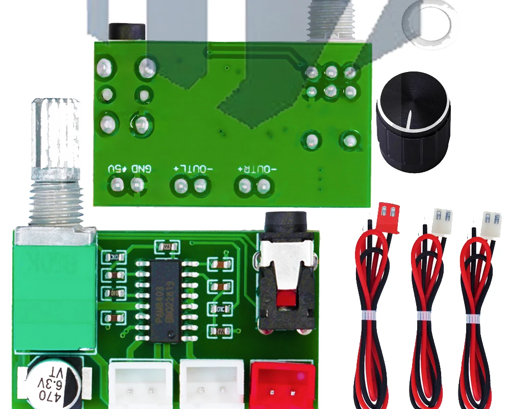 1 ~ 10 Stück XH-A157 Digitalverstärkerplatine PAM8403 mit Lautstärkeregler Aux-Eingang USB 5V Netzteil Dual 3W Ausgang – Detail 8