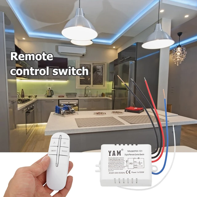 Digital Remote Control Light Switch Wireless ON OFF Remote Control Switch  for Light Bulb Chandelier 220V RF433 1/2/3/4 Ways