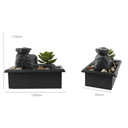 Relaxation Desktop Water Fountain Decor - Mini Indoor Tabletop Feature (Style B)