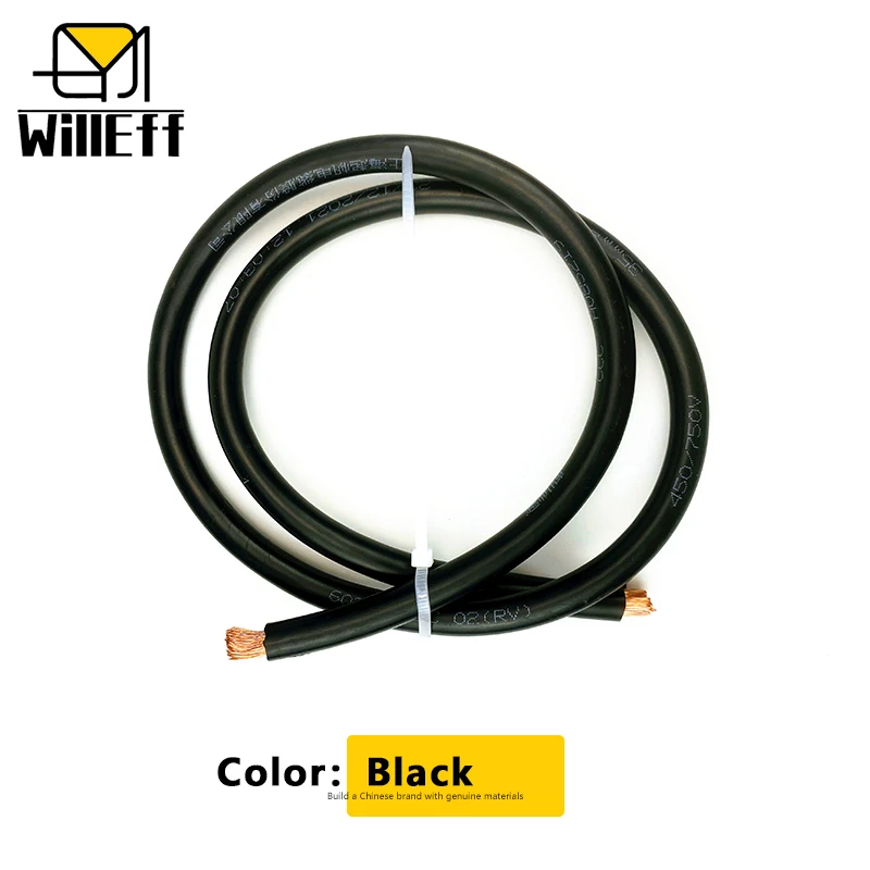 כבל חשמלי PVC בעל חוט נחושת רך באורך 100 מטרים לחיבור סוללת רכב LED בהספק של 1AWG 2AWG 4AWG 6AWG 8AWG 10AWG 12AWG 14AWG