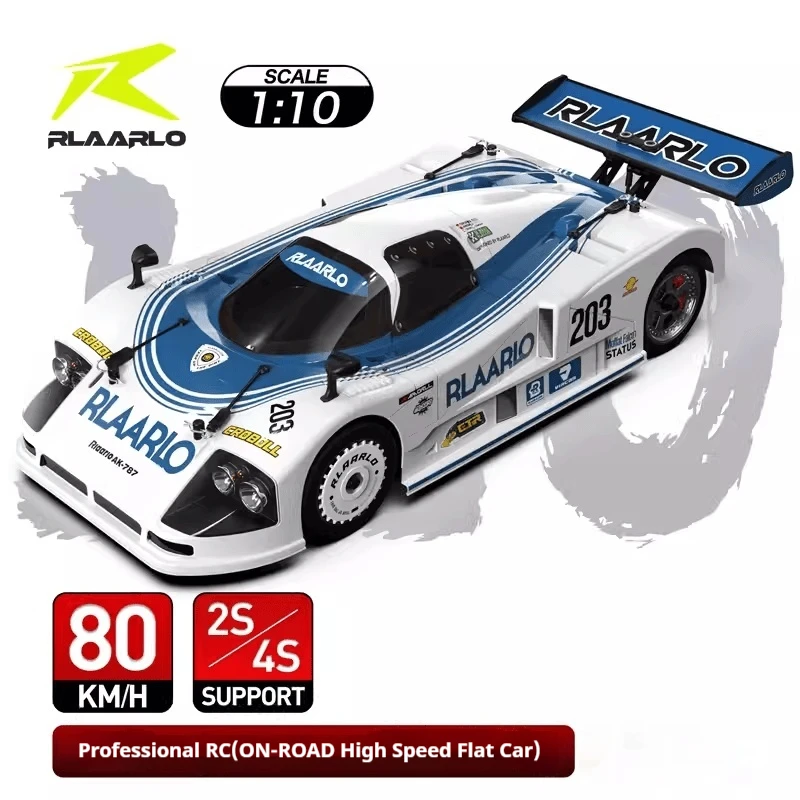 RLAAR RC Cars AK-787 Flat Sports Car 1:10 Carbon Fiber Brushless Electric Professional Speed Racing Simulation Model Car Gift 2