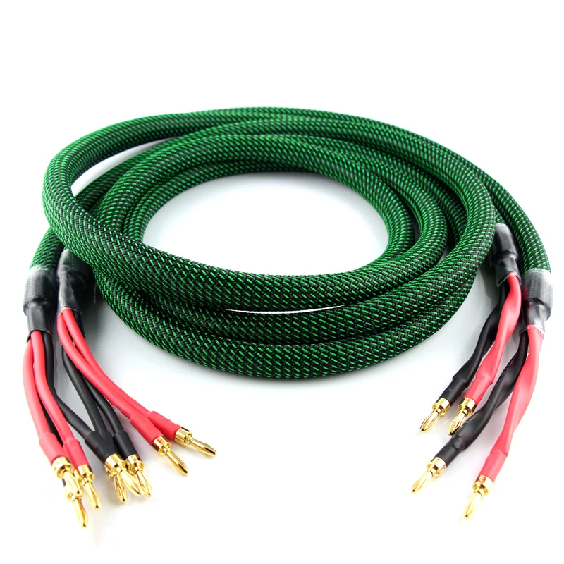 McIntosh 4 Core 4N Pure Copper Main Audio Speaker Cable Gold Plated Banana Plug HiFi Audio