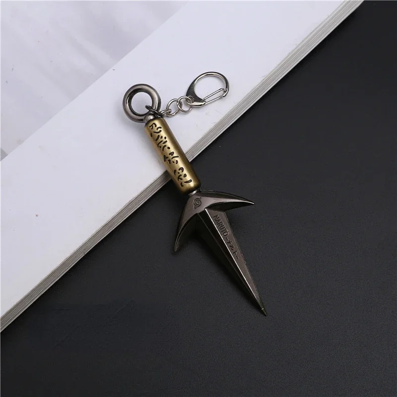Anime Naruto Ninja Kunai Key Chains Mans Self Defense Keychain